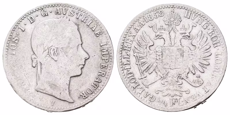 1/4 Zlatník 1858 V