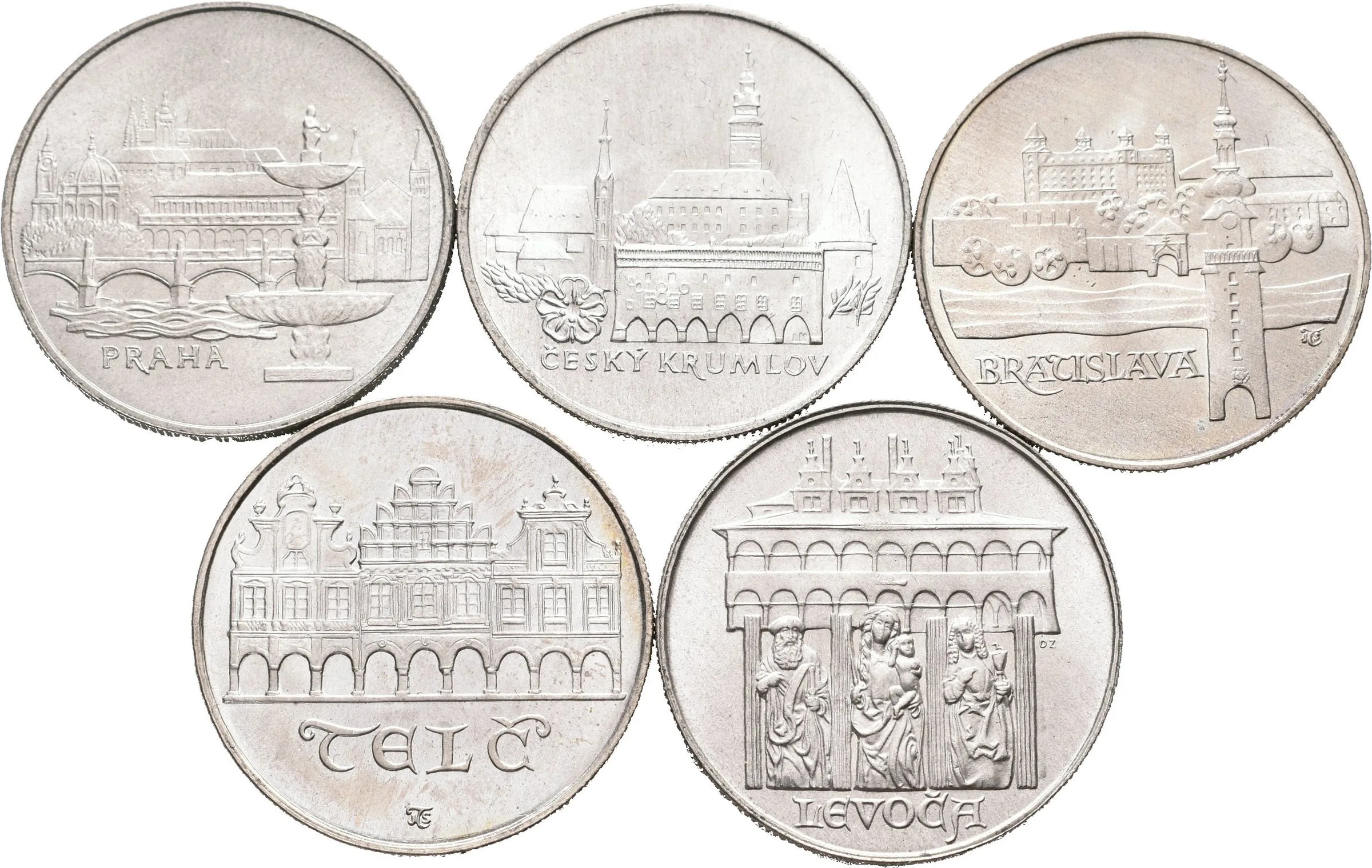50 Kčs 1986 - Bratislava, Levoča, Praha, Telč a Český Krumlov, — 1