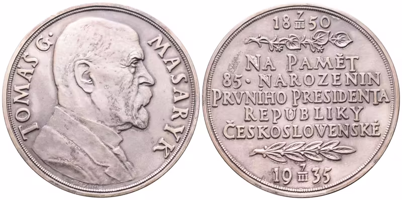 AR Medaile 1935 -  85. výročí narození TGM v etui
