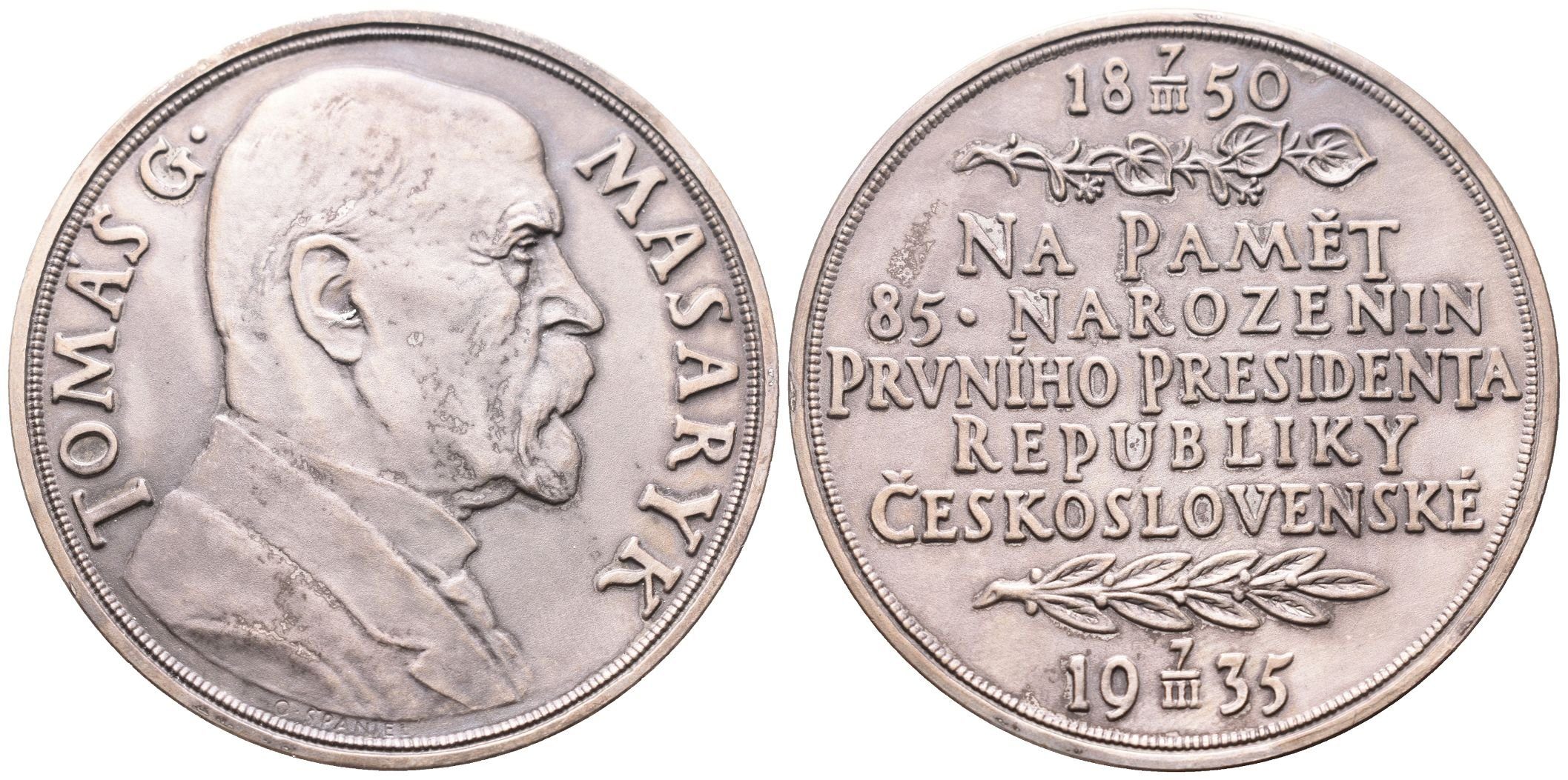 AR Medaile 1935 -  85. výročí narození TGM v etui