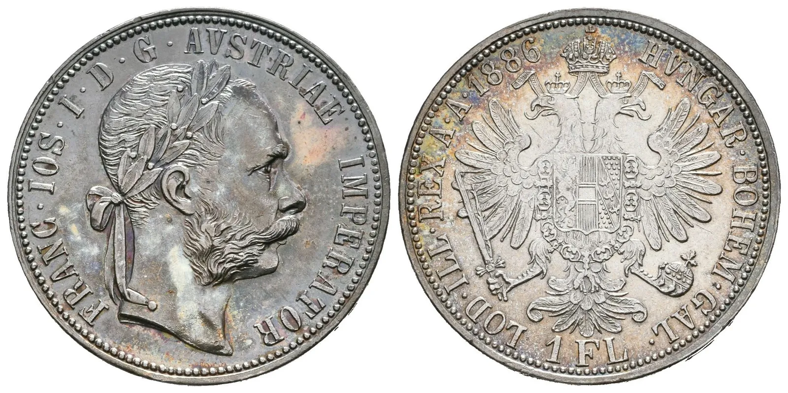 Zlatník 1886, pěkná patina, zbytky lesku, rysky — 1