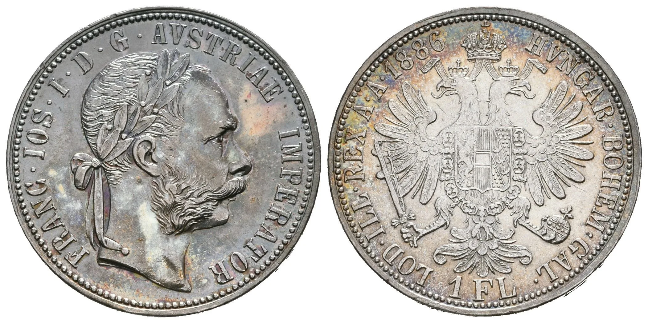 Zlatník 1886, pěkná patina, zbytky lesku, rysky — 1