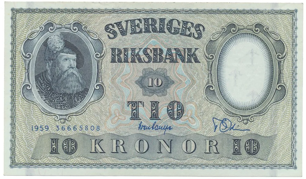 Švédsko, 10 Kronor 1959, P.43g