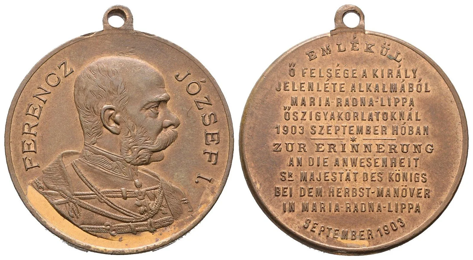 František Josef I., medaile vojenských manévrů — 1