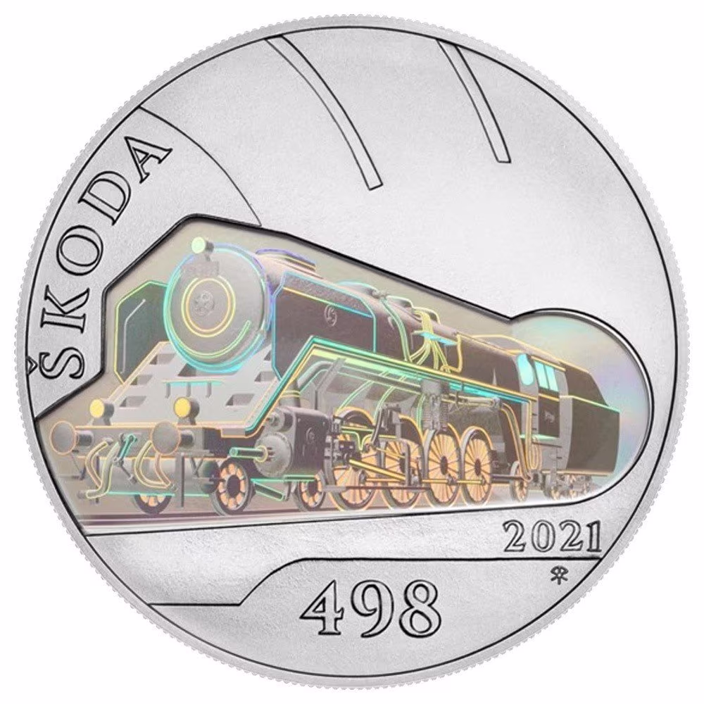 2x Stříbrná mince 500 Kč Lokomotiva Škoda 498 Albatros