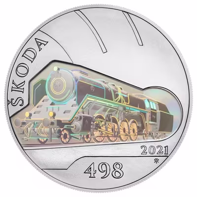 2x Stříbrná mince 500 Kč Lokomotiva Škoda 498 Albatros
