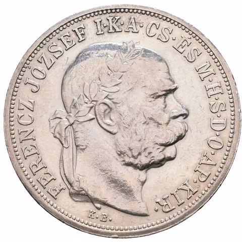 5 Koruna 1907 KB, velmi pěkná zachovalost, patina, škr.