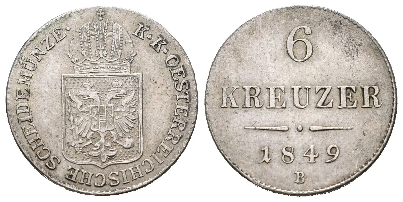 6 Krejcar 1849 B