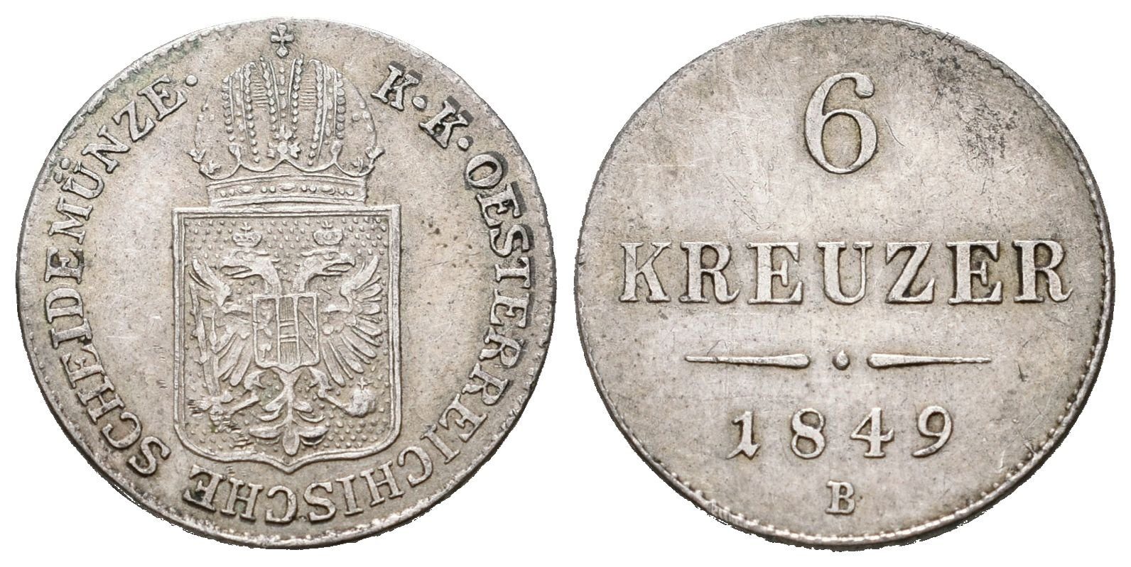 6 Krejcar 1849 B
