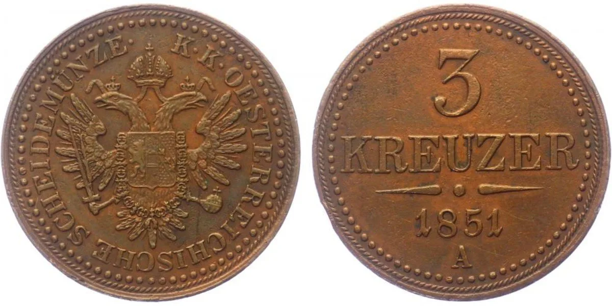Konvenční měna, 1848 - 1857 — 1