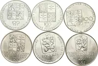 Soubor mincí 100 Kčs - 1990 - Bohuslav Martinů, Kupecký, Pardubická, — 2