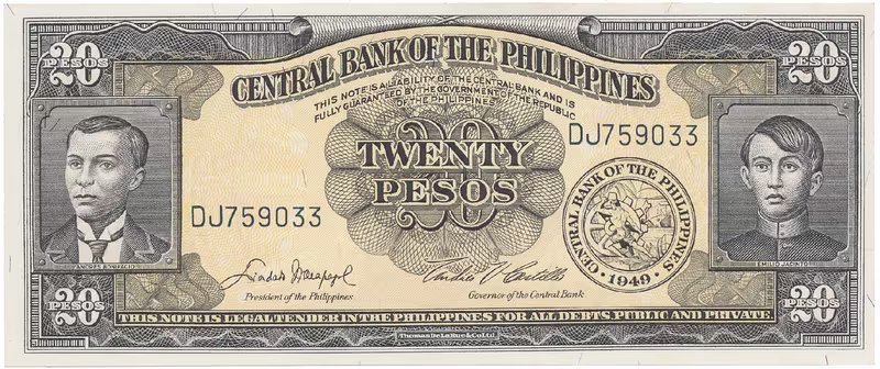 Filipíny, 20 Pesos (1949), P.137d