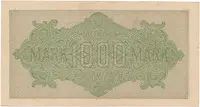 Německo, 1000 Mark 1922, vod. Gitter, zelené 6-místné číslo, Ro.75m - fotografie 2
