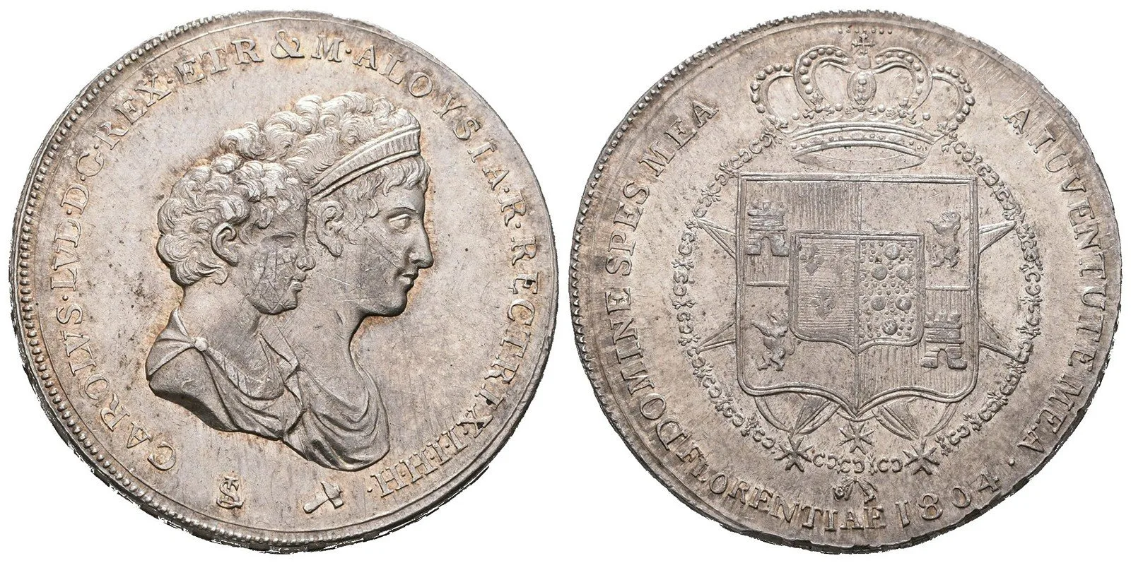 Itálie - Toskánsko, Carolo Ludovico a Maria Louisa, 1803 - 1807 — 1