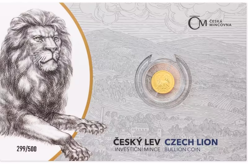 5 Dollars 2020 - Český lev, investiční mince