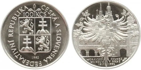 100 Kčs 1992 - Moravské zemské muzeum, PROOF