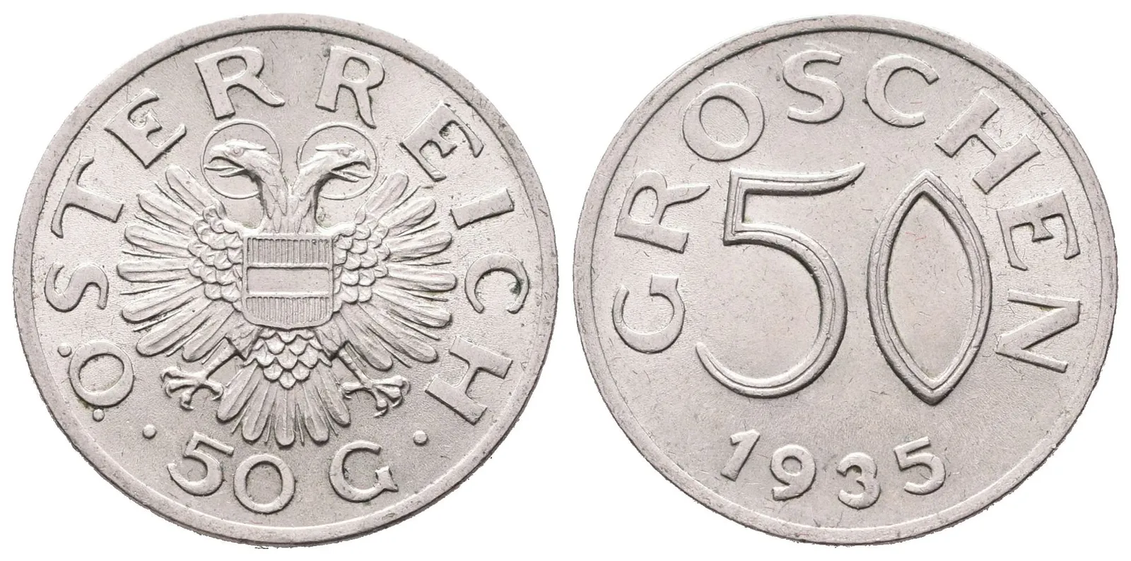 Rakousko, 50 Groschen 1935