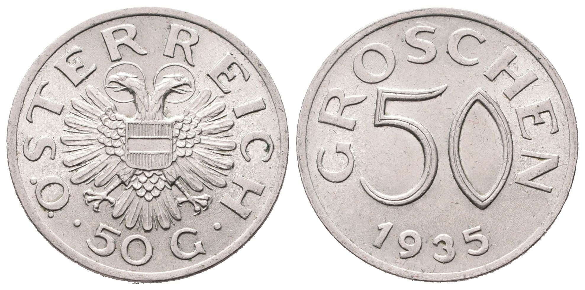 Rakousko, 50 Groschen 1935