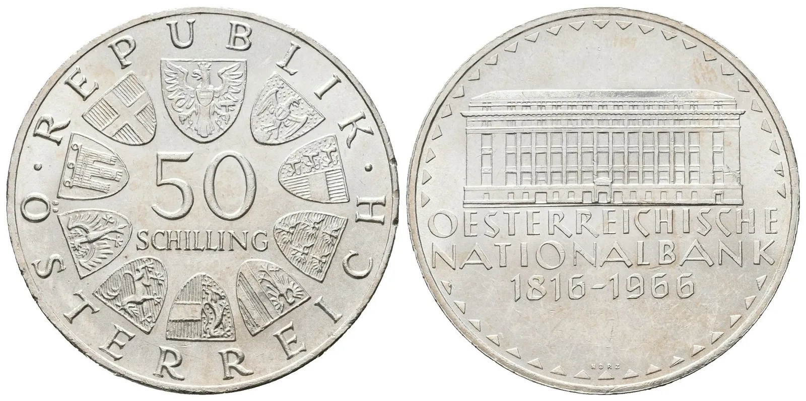 Rakousko, 50 Schilling 1966 - Banka