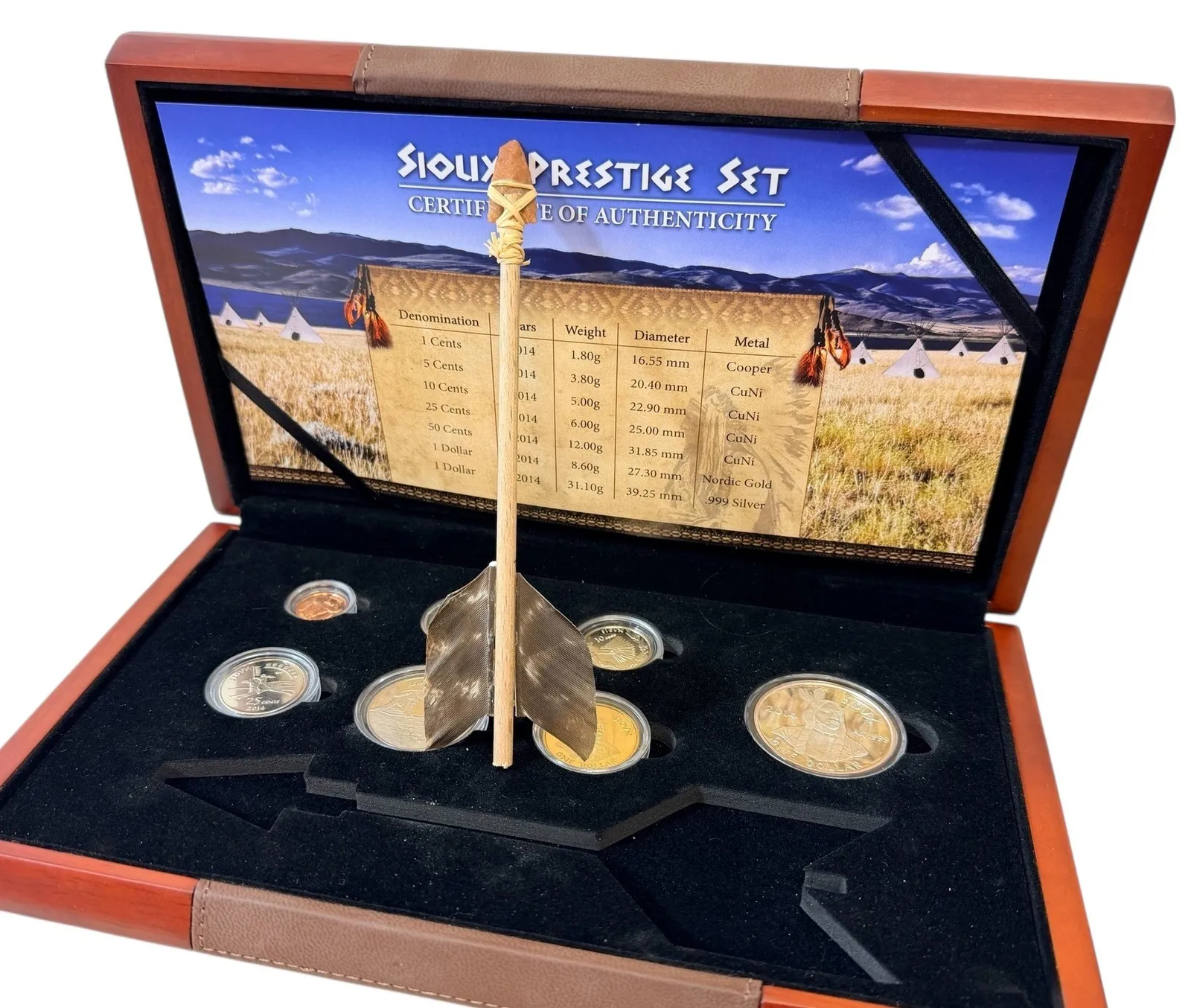 USA - AR Medaile (1x 1Oz Ag 999) "SIOUX PRESTIGE SET"