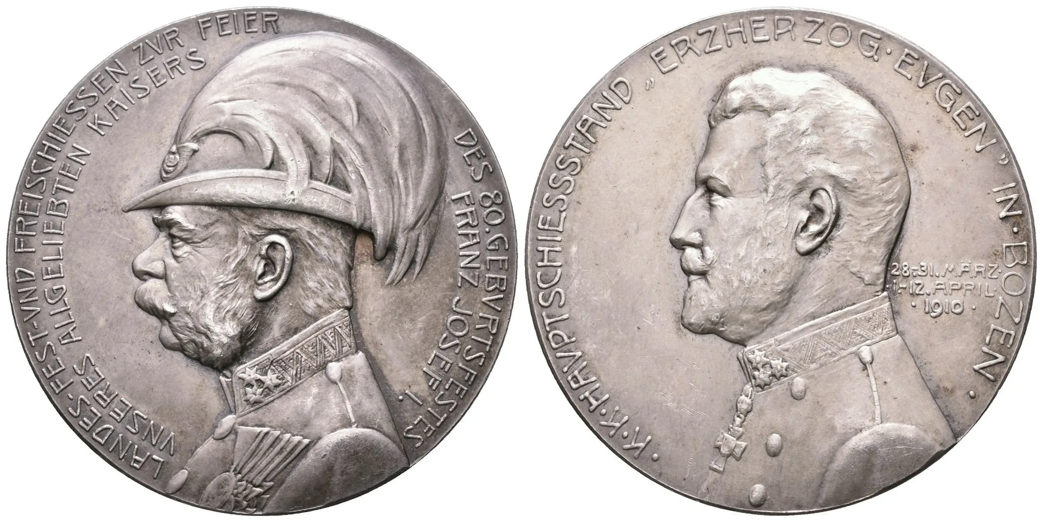 AR Medaile 1910 (R. Placht) - Zemské a volné střelby k oslavám 80. výročí narození — 1