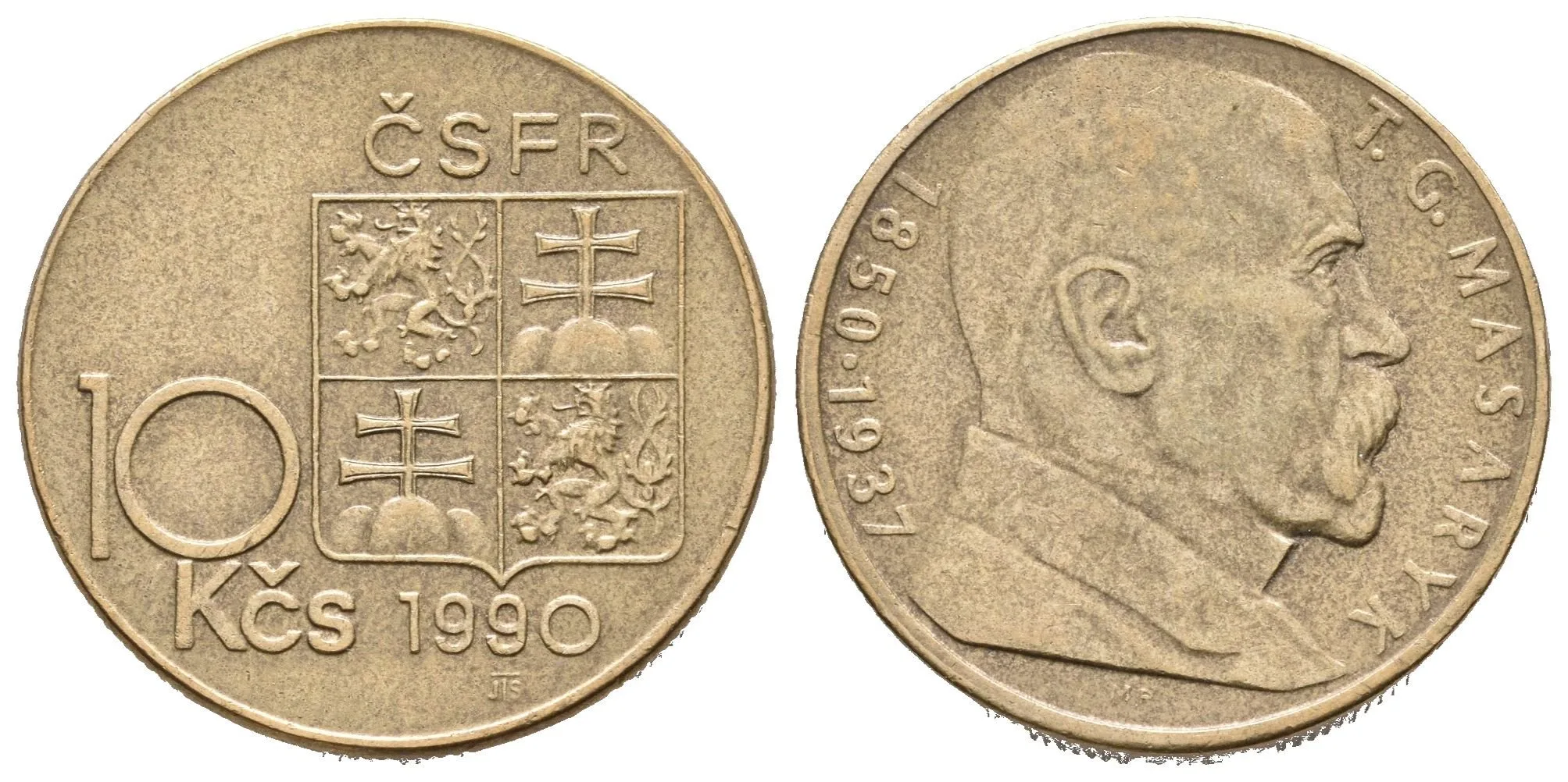 10 Kčs 1990, signatura RONAI, Aurea.90e — 1