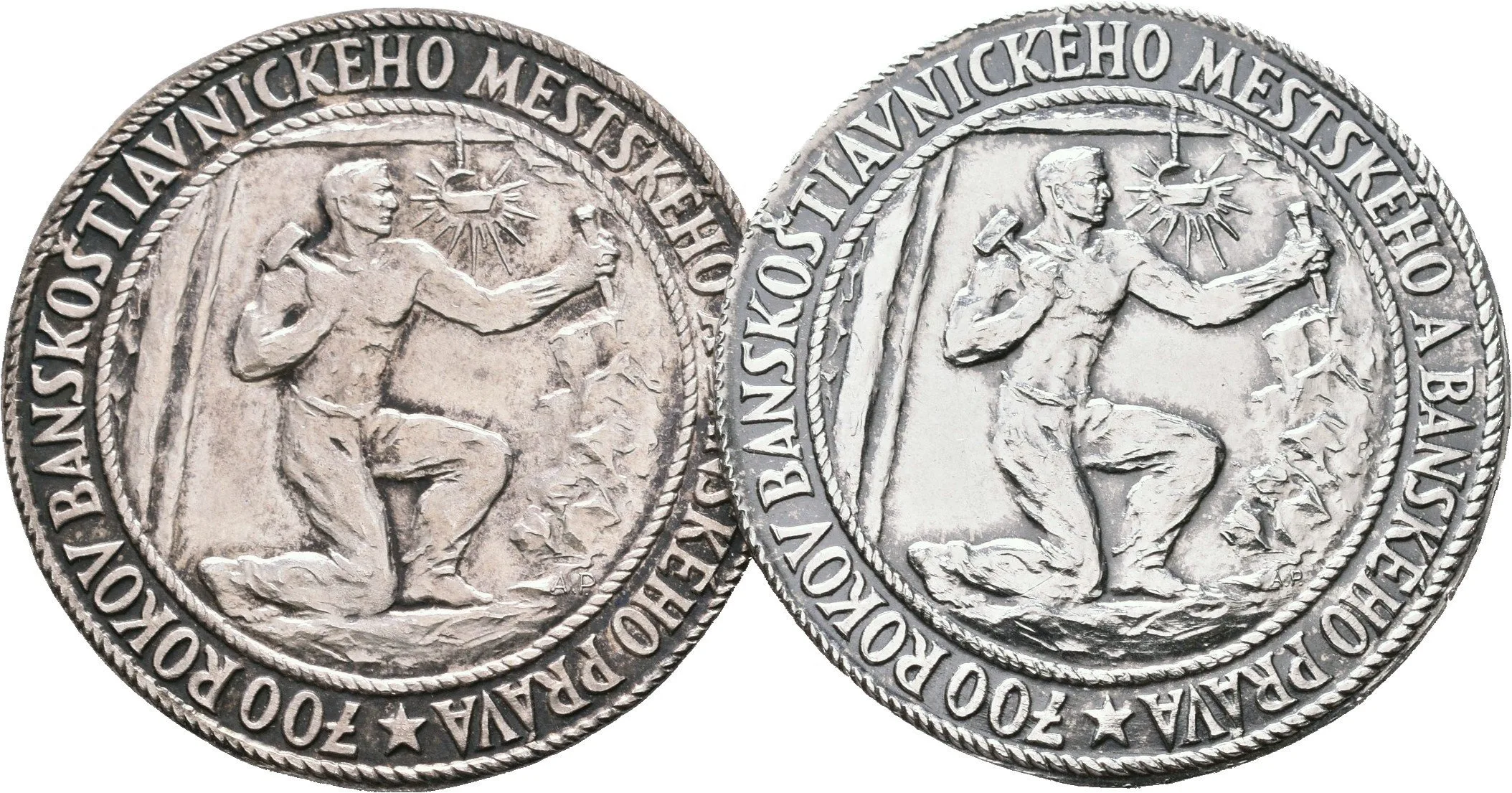 AR Žeton b.l. - 700 let banskoštiavnického městského a báňského práva. — 1