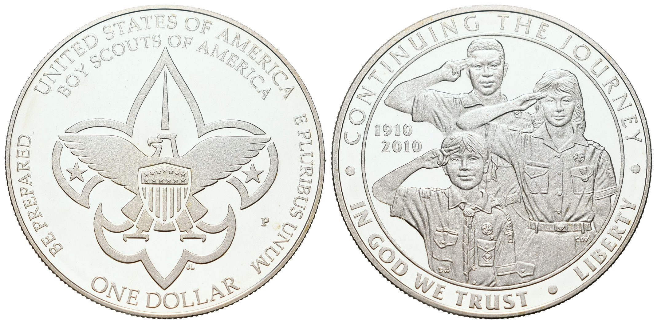 USA, 1 Dollar 2010 - Skauti, PROOF