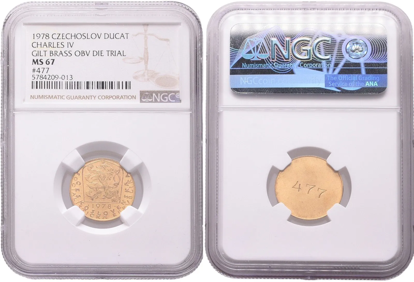 Dukát 1978 - jednostranný odražek lícní strany, NGC MS 67