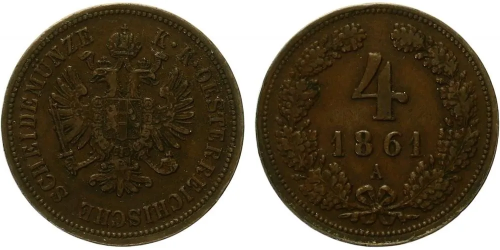 Rakouská a spolková měna, 1857 - 1892 — 1