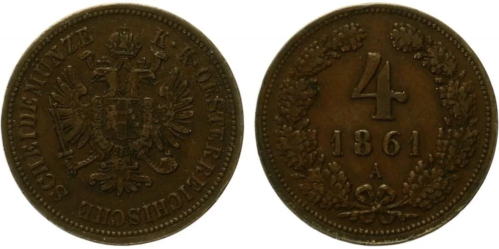 Rakouská a spolková měna, 1857 - 1892 — 1