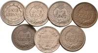 Soubor mincí - 1 Cent 1858, Indian Head Cent 1859, 1860, 1862, 1864, — 2