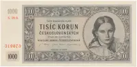 1000 Koruna 1945, I. vydání, série B, Hej.78b