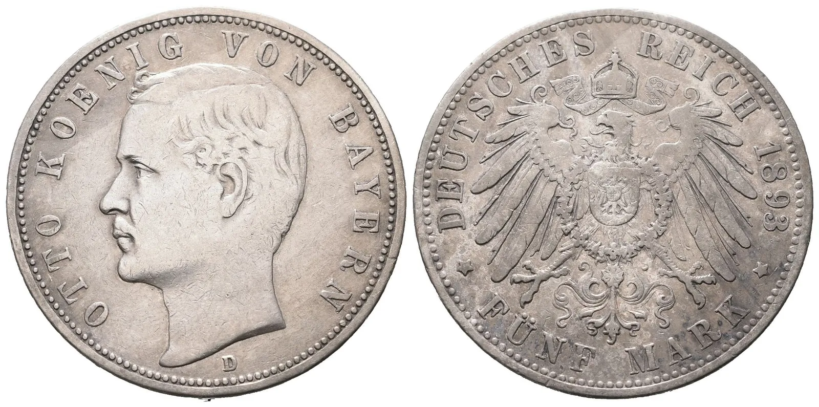 Bavorsko, 5 Marka 1893 D