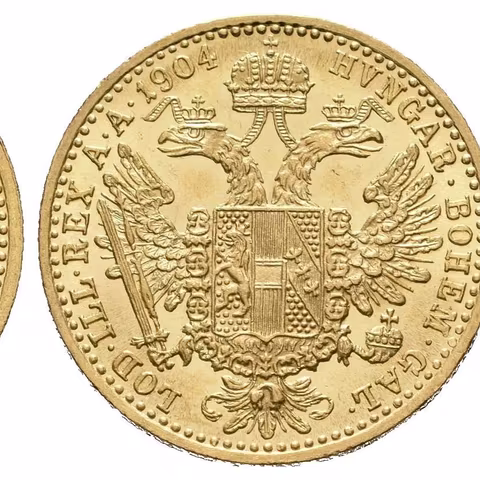 Dukát 1904, luxusní zachovalost, zrcadlový ražební lesk, drobné rysky,