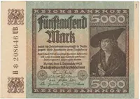 Německo, 5000 Mark 1922, Ro.80d