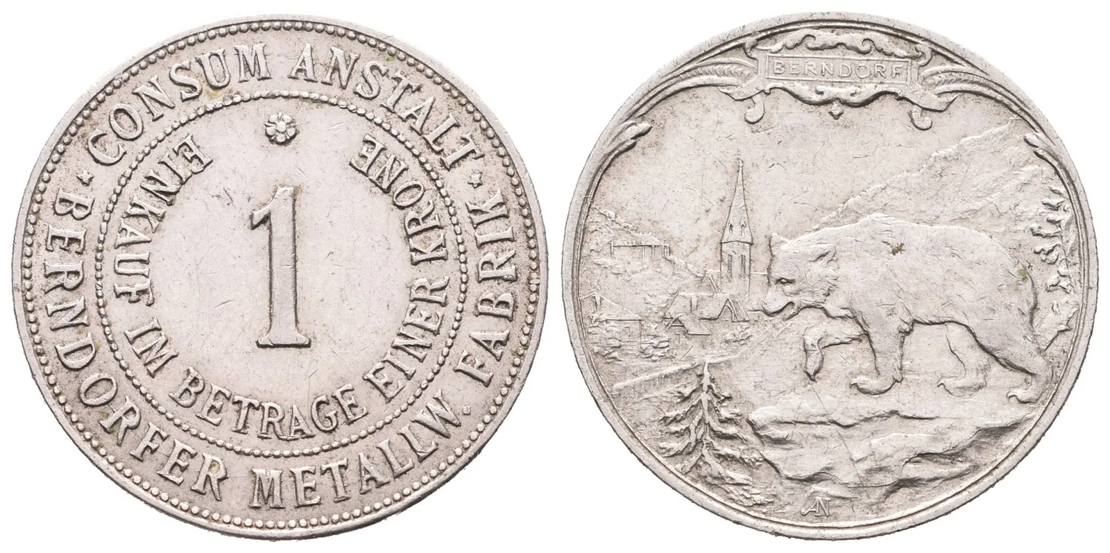 Nouzové ražby, 1 Koruna (1916) - Berndorf