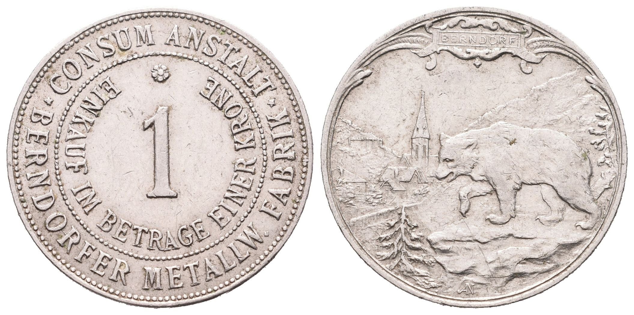 Nouzové ražby, 1 Koruna (1916) - Berndorf