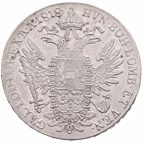 Tolar 1818 V, Benátky, velmi pěkná zachovalost, zbytky lesku,