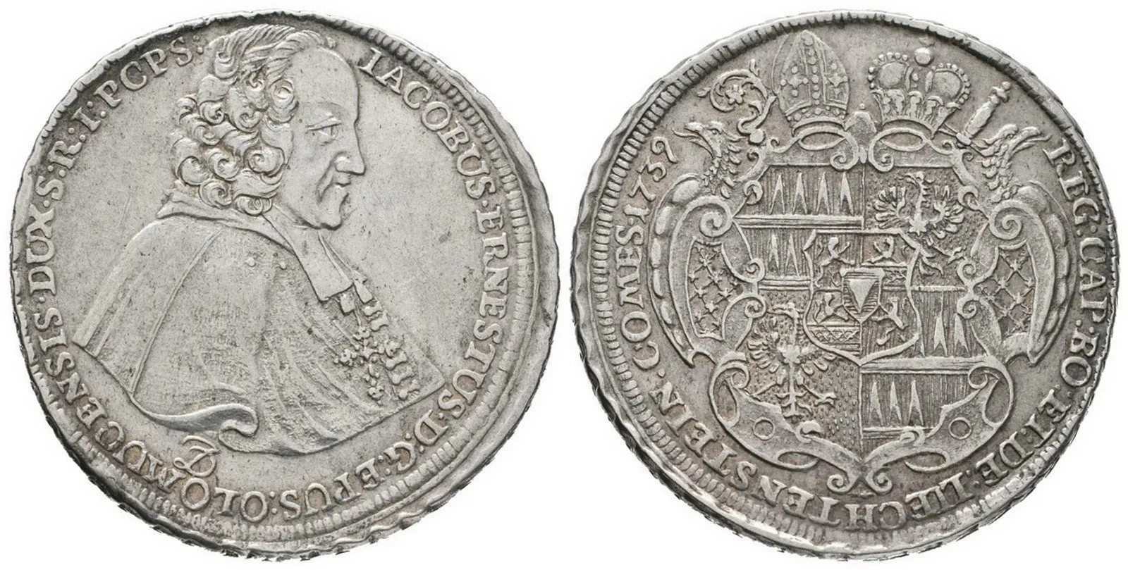 Olomouc - biskupství, Jakub Arnošt Liechtenstein, 1738 - 1745 — 1
