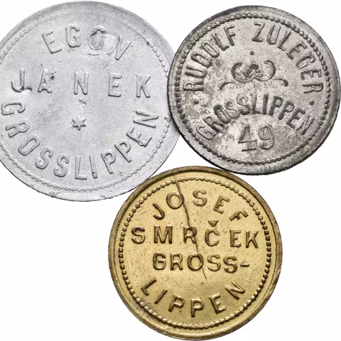 Lipno / Grosslipen - Soubor známek na věrtel chmele. Egon Janek,
