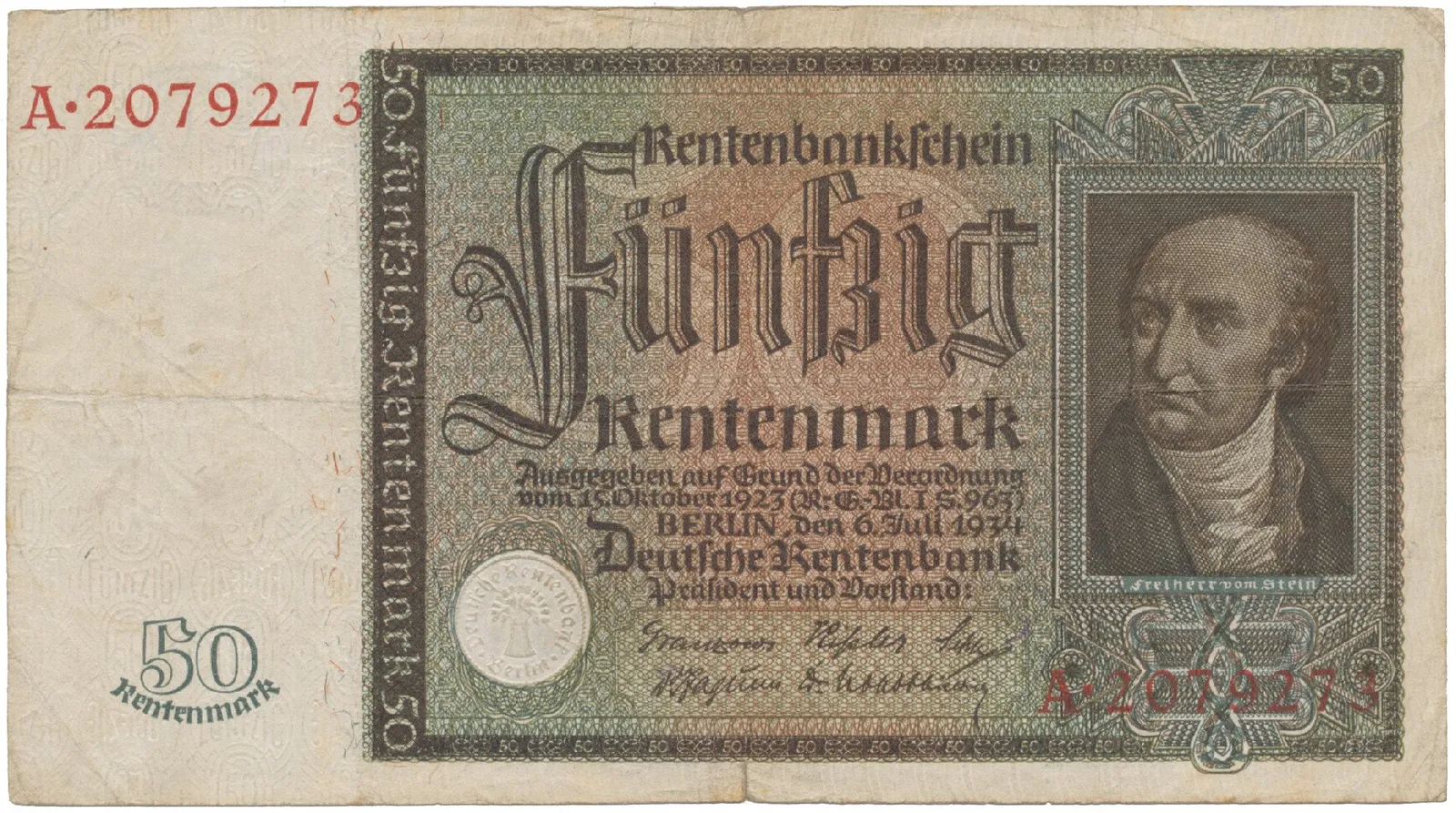 Německo, 50 Rentenmark 1934, Hej.D16a