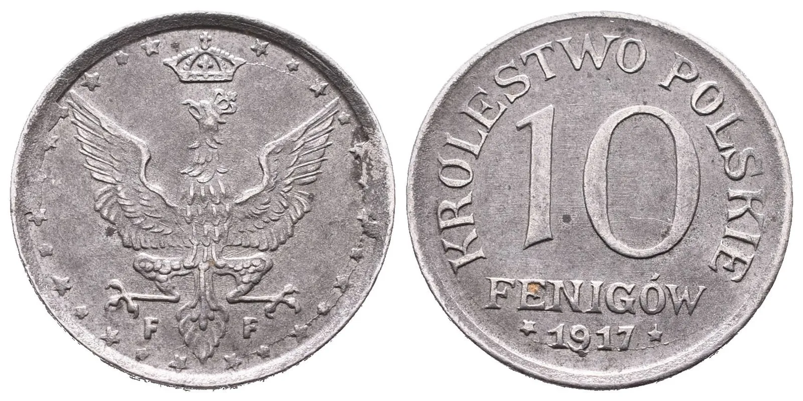 Polsko, 10 Fenig 1917 (Fe)