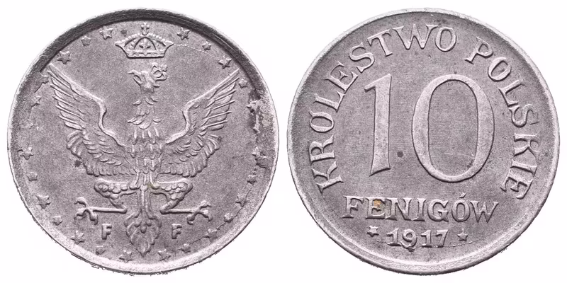 Polsko, 10 Fenig 1917 (Fe)