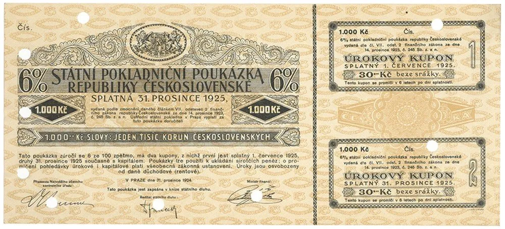 Státní pokladniční poukázky, 1919 - 1939 — 1