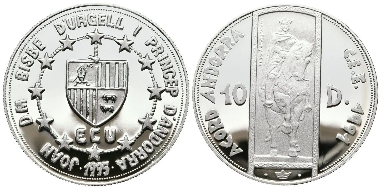 10 Diners 1995 - Celní unie, Ag 0,925 (31,47 g), PROOF, KM.105 — 1