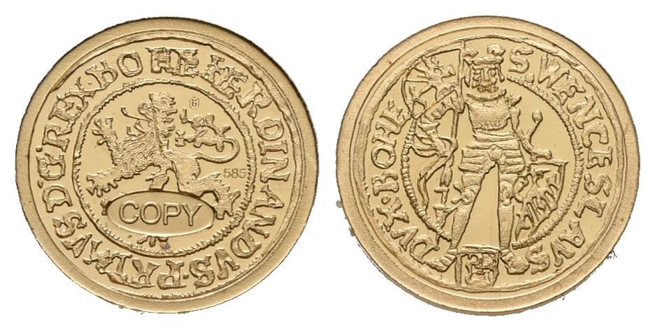 Replika pražského dukátu Ferdinanda I.