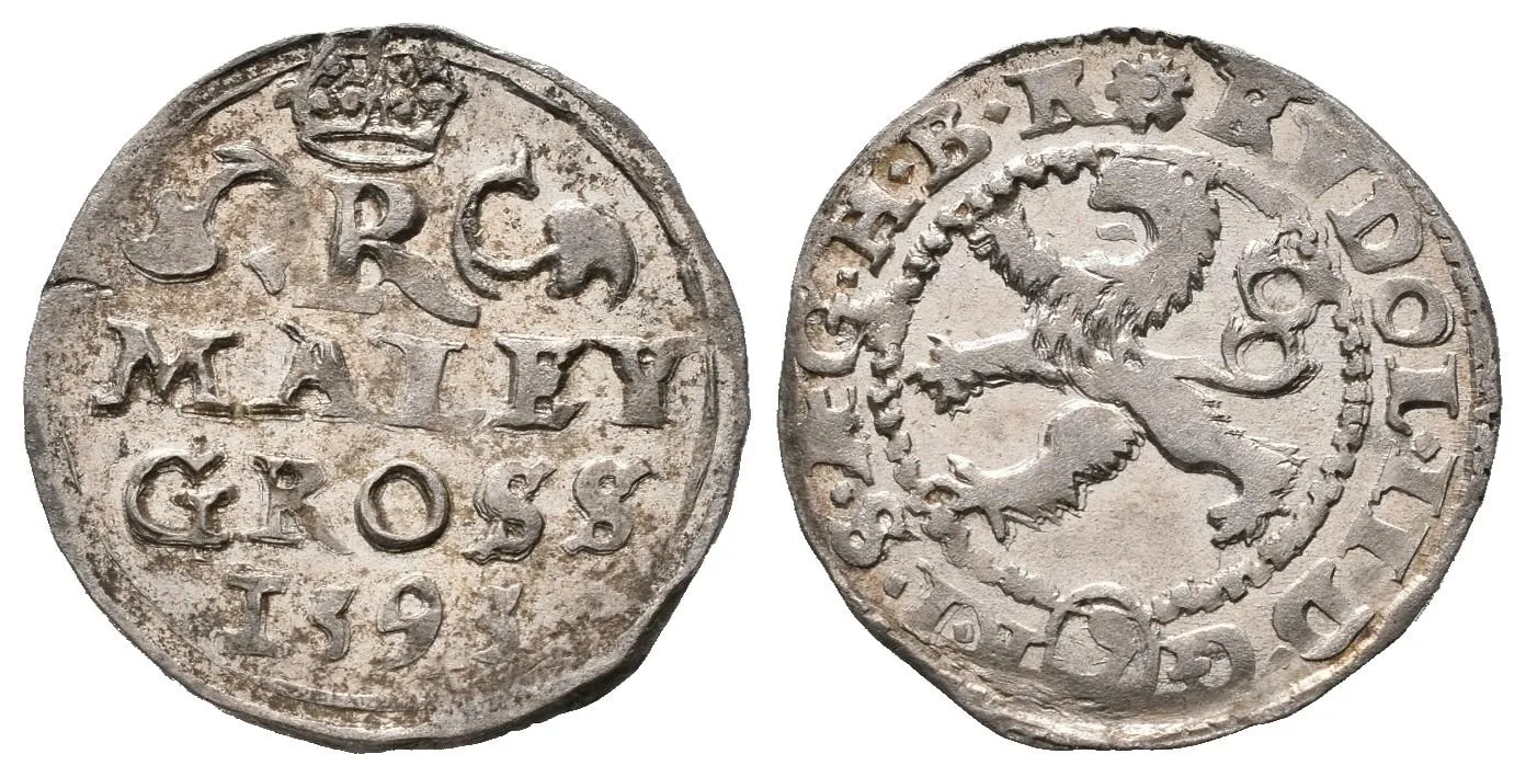 Rudolf II., Malý groš 1593, Kutná Hora