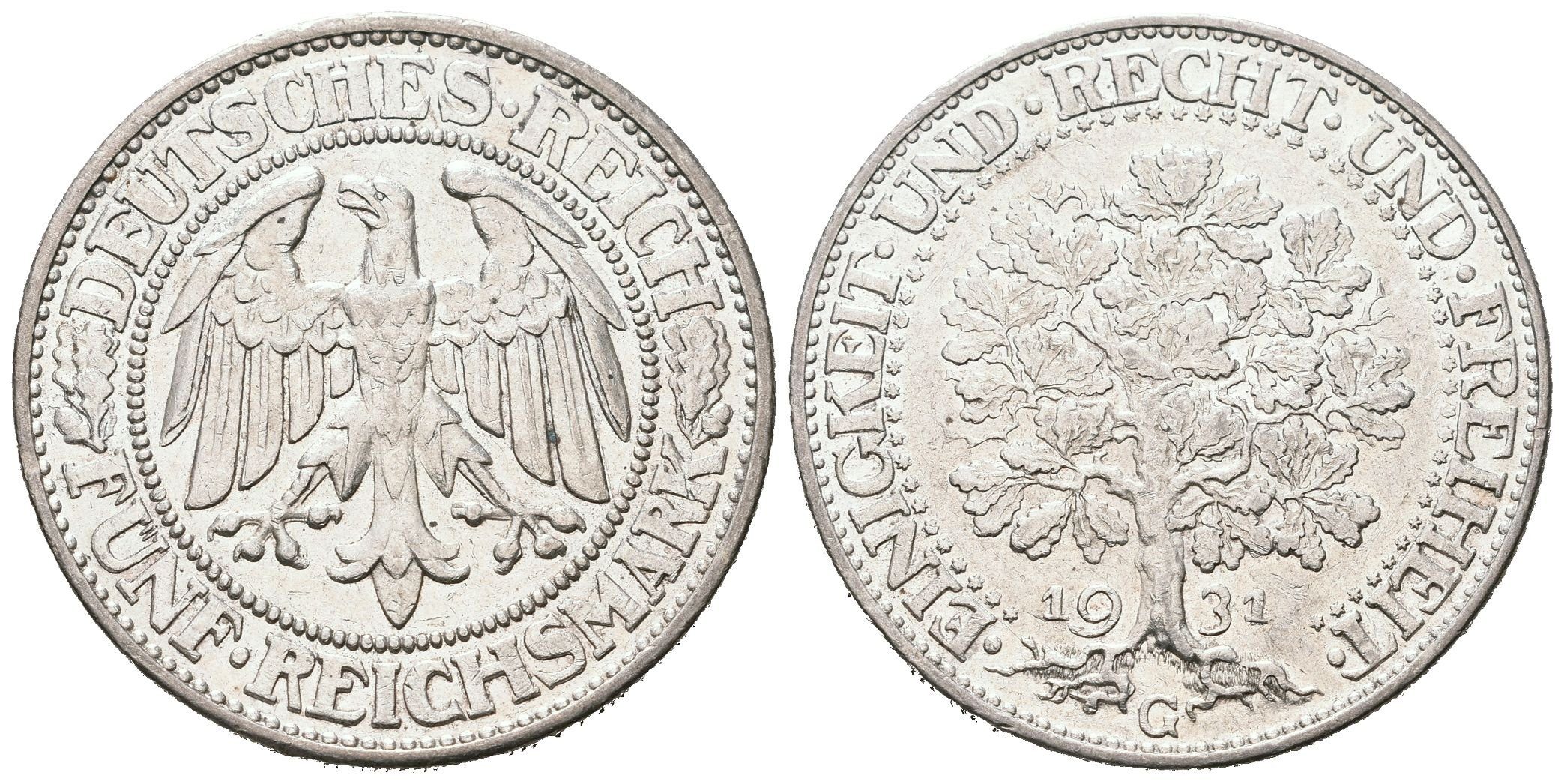 Výmar, 5 Marka 1931 G