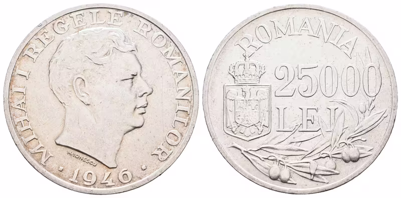 Rumunsko, 25 000 Lei 1946